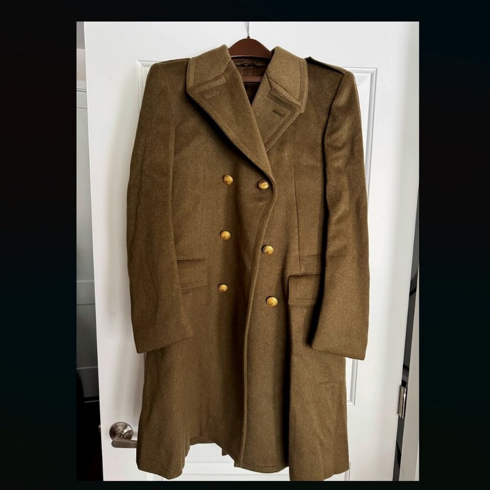 Vintage Italian Army Wool Great Coat